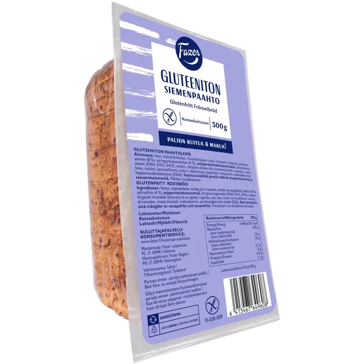 Fazer Gluteeniton Siemenpaahto 300g