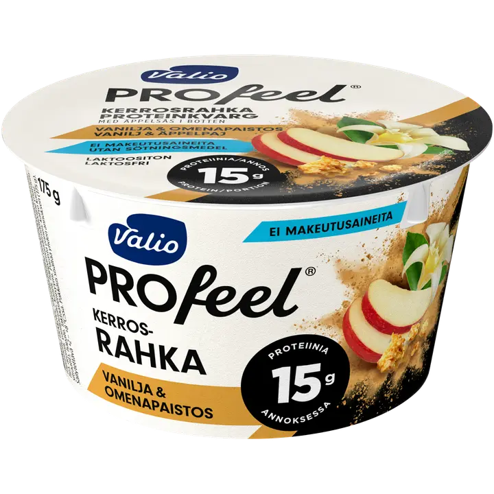 Valio PROfeel® kerrosrahka 175 g vanilja & omenapaistos laktoositon