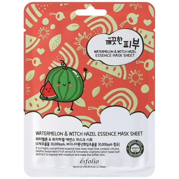 Esfolio Pure Skin Watermelon Essence Mask Sheet
