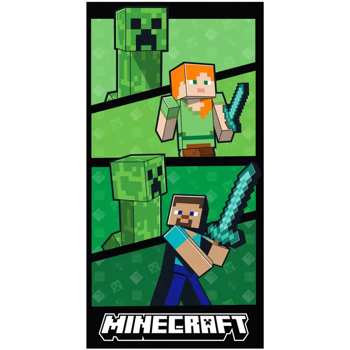 Minecfarft lasten kylpypyyhe 70x140 cm monivärinen