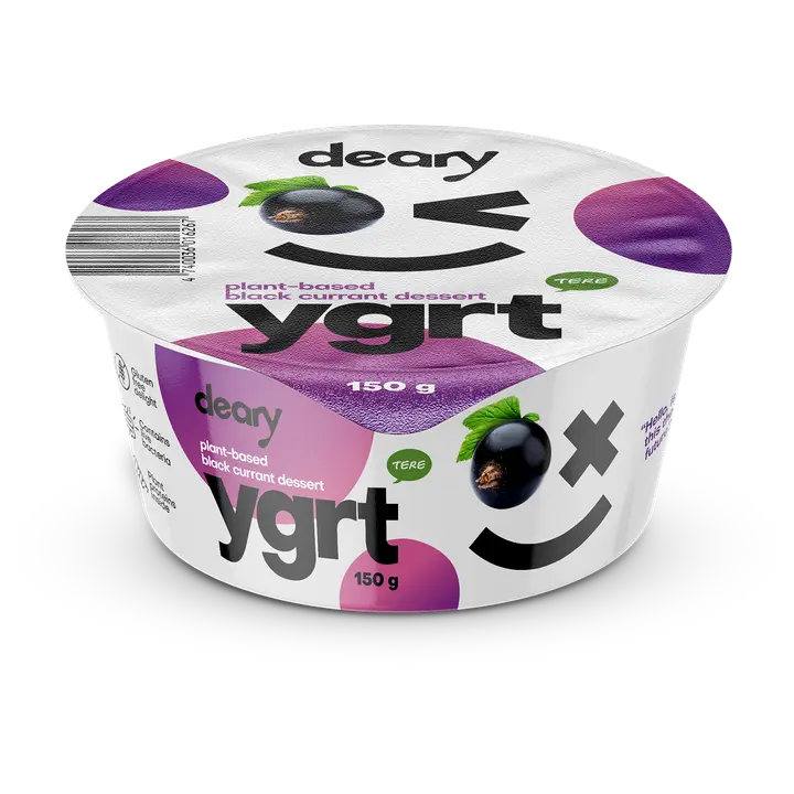 Deary kasvipohjainen jälkiruoka mustaherukka 150 g