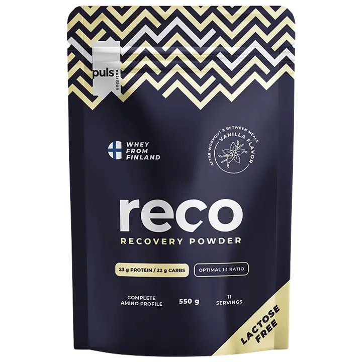 PULS RECO Vanilja palautusjuomajauhe 550g laktoositon kotimainen