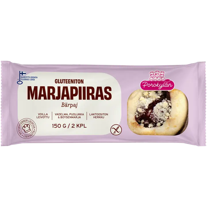 Porokylän Marjapiiras 2 kpl / 150 g gluteeniton