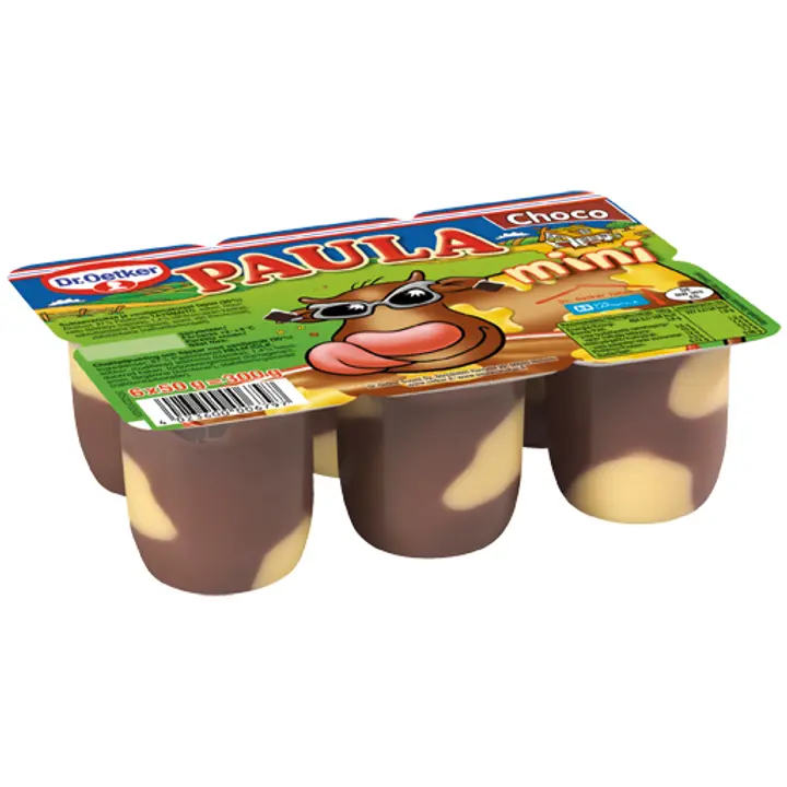 Dr. Oetker PAULA mini Suklaavanukas ja vaniljanmakuiset täplät 6x50g