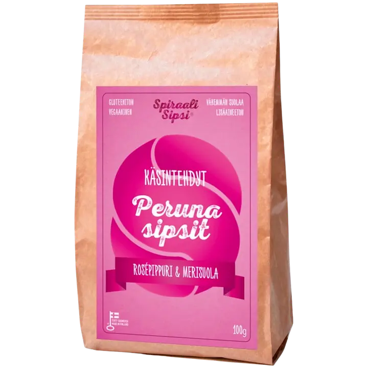 Spiraalisipsi Rosépippuri & merisuola perunasipsit 100g