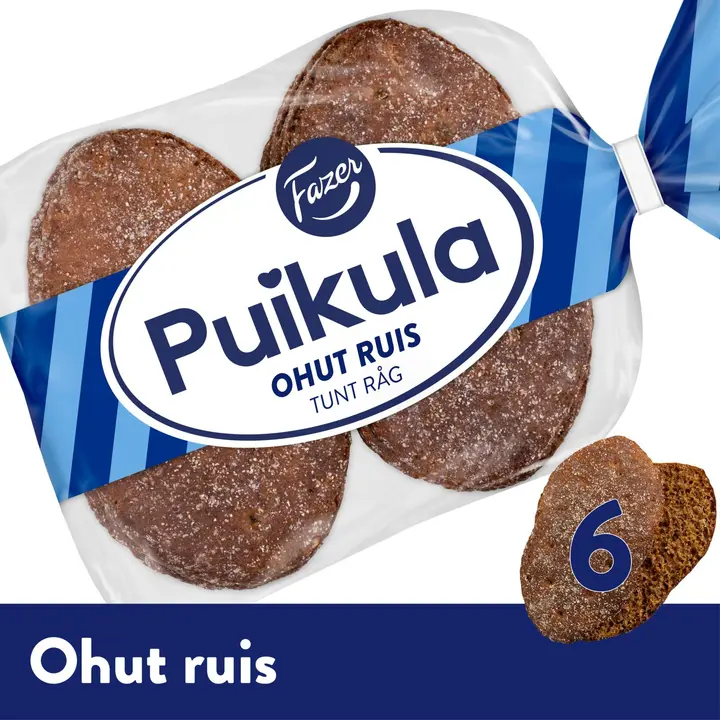 Fazer Puikula Ohut ruis 6kpl 210g