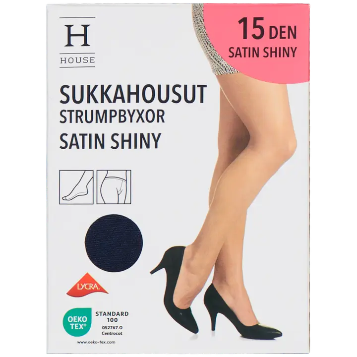 House naisten sukkahousut Satin Shiny 15 den Navy Blazer, koko 36-40
