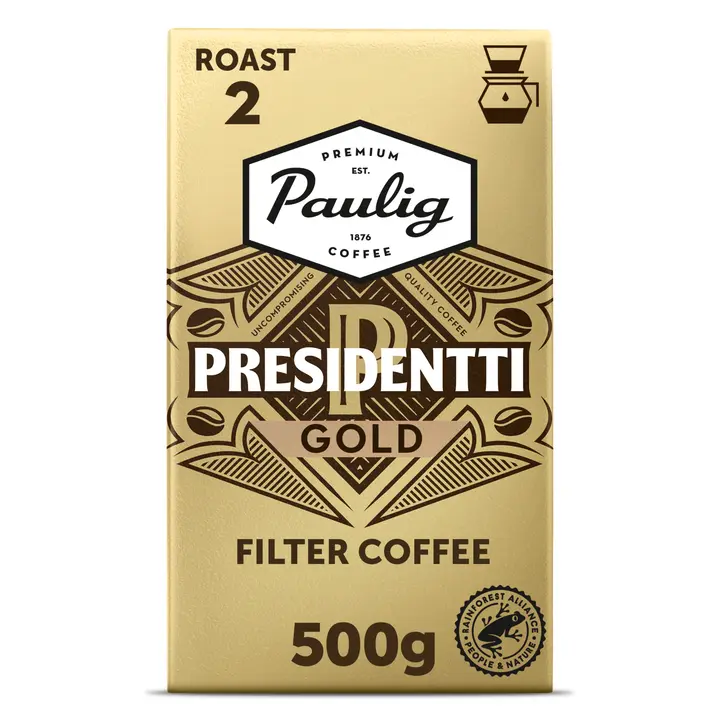 Paulig Presidentti Gold kahvi suodatinjauhatus 500g