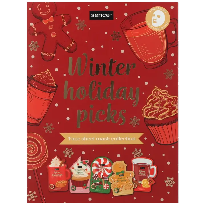 Sence Collection Giftset 5pcs Facial Sheet Mask 20ml Mask Book The Christmas List