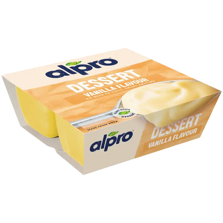 Alpro Dessert Soijapohjainen vanilja-jälkiruoka 4x125g