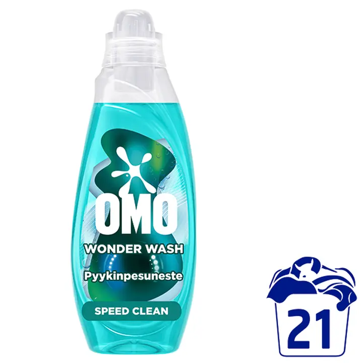 Omo Wonder Wash Speed Clean pyykinpesuneste pikapesuohjelmille 840 ml 21 pesua