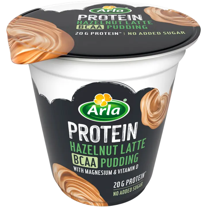 Arla Protein Hasselpähkinä Latte BCAA vanukas 200g laktoositon
