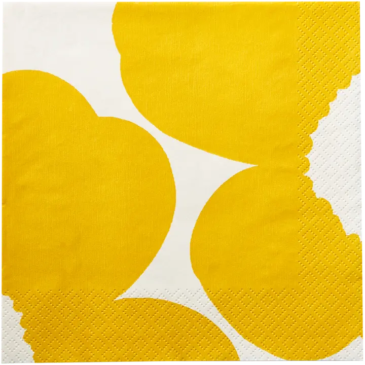 Marimekko Iso Unikko keltainen lautasliina 20kpl/24cm