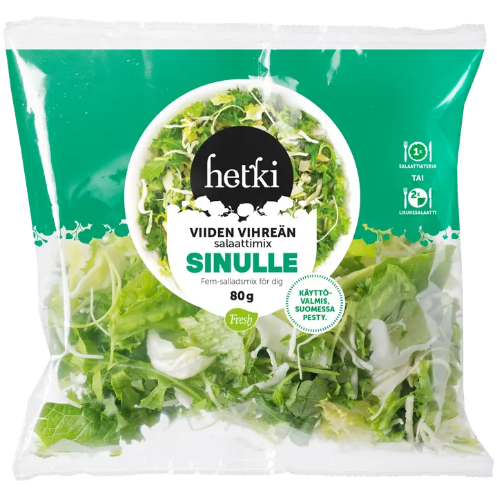Fresh Hetki Viiden Vihreän salaattimix Sinulle 80 g