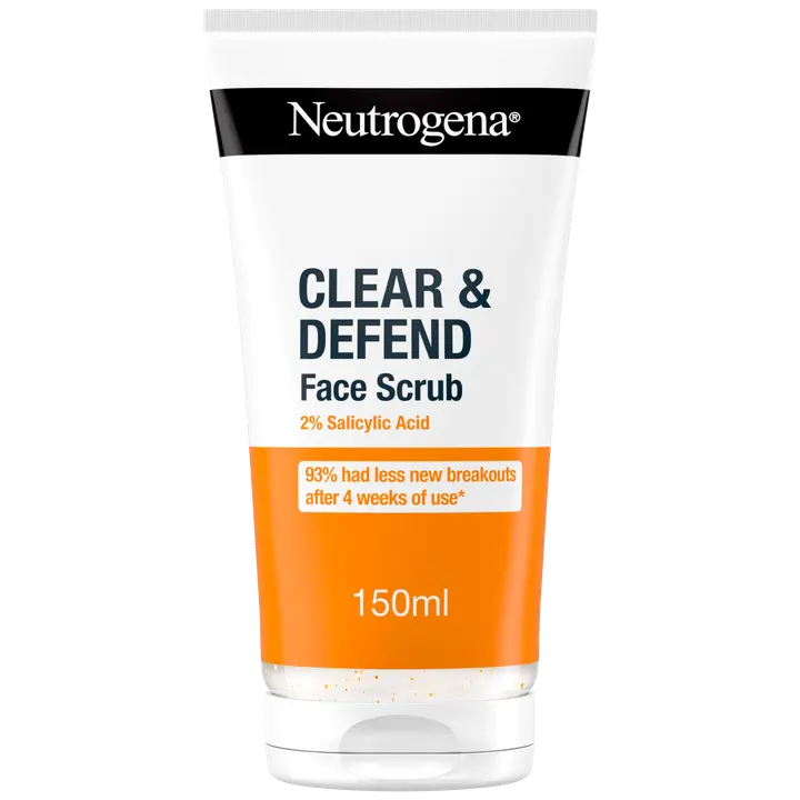 Neutrogena Clear & Defend 2% SA Face Scrubkuorintavoide 150 ml