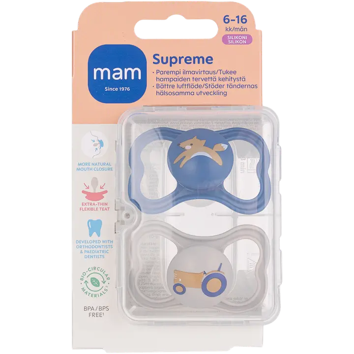MAM Supreme 6-16kk silikoni 2kpl