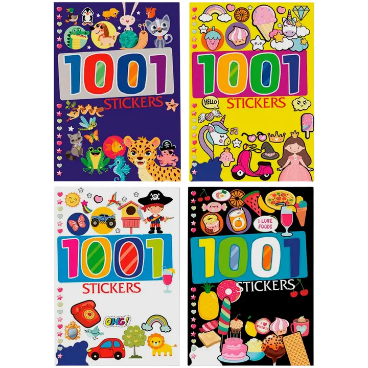 1001 Tarrakirja A5, sis. 40 tarralehteä, 4 eril.lajit.