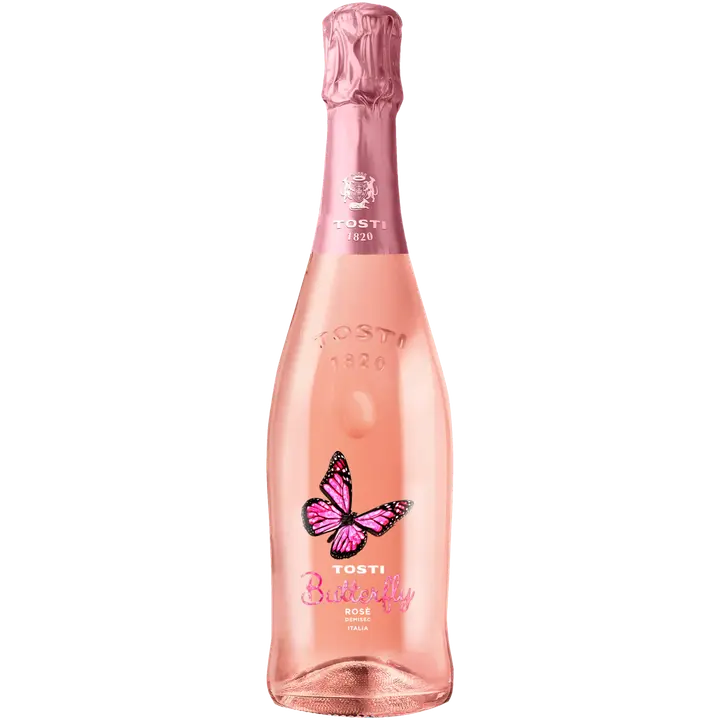 Tosti Butterfly Rose kuohuviini 7,5 til-% 0,75L plo