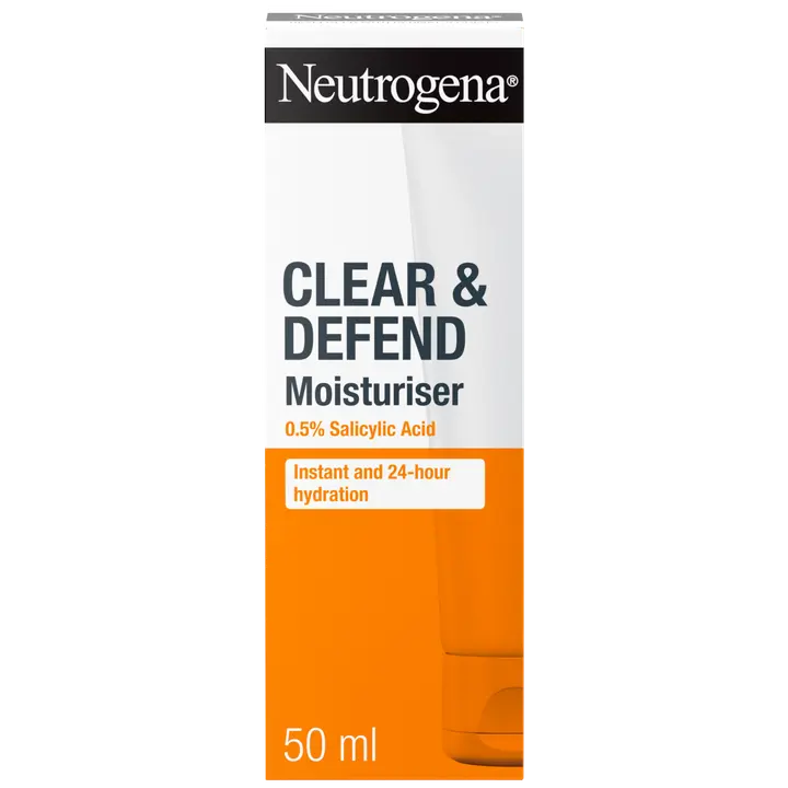Neutrogena® Clear & Defend 0,5% Salicylic Acid Moisturiser, kosteusvoide 50 ml