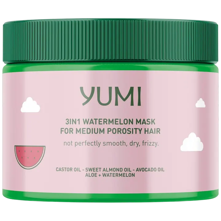 Yumi 3in1 hiusnaamio vesimeloni keskihuokoisille hiuksille 300 ml