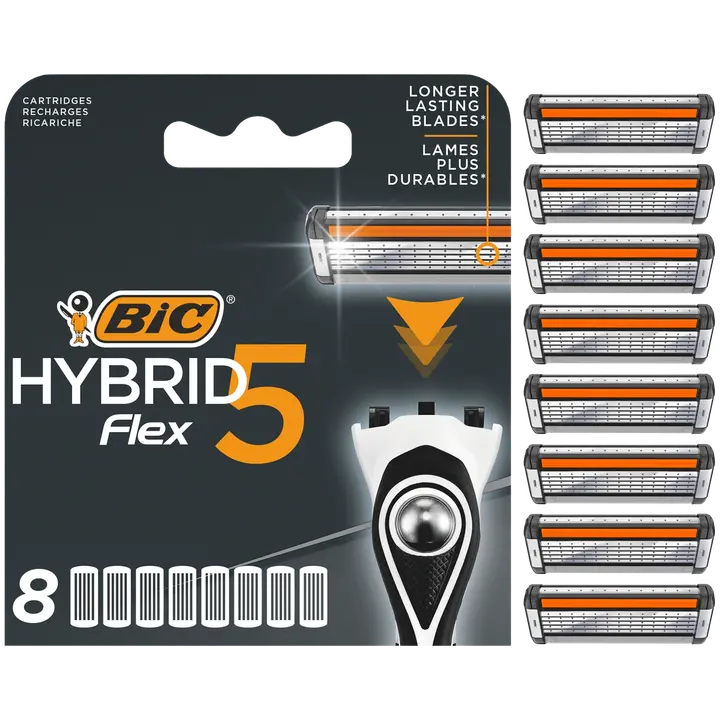 BIC Hybrid Flex 5 varaterät 8kpl