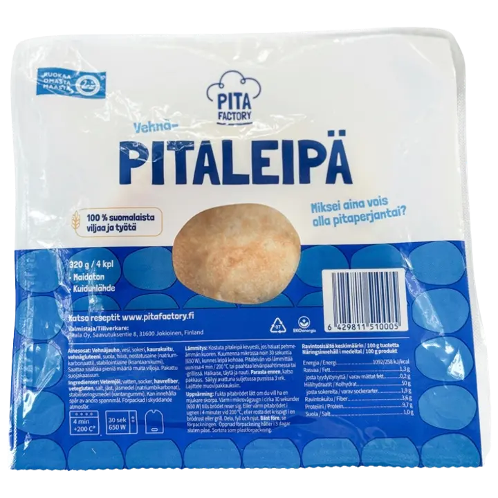Pita Factory Pitaleipä 320 g - 4 kpl