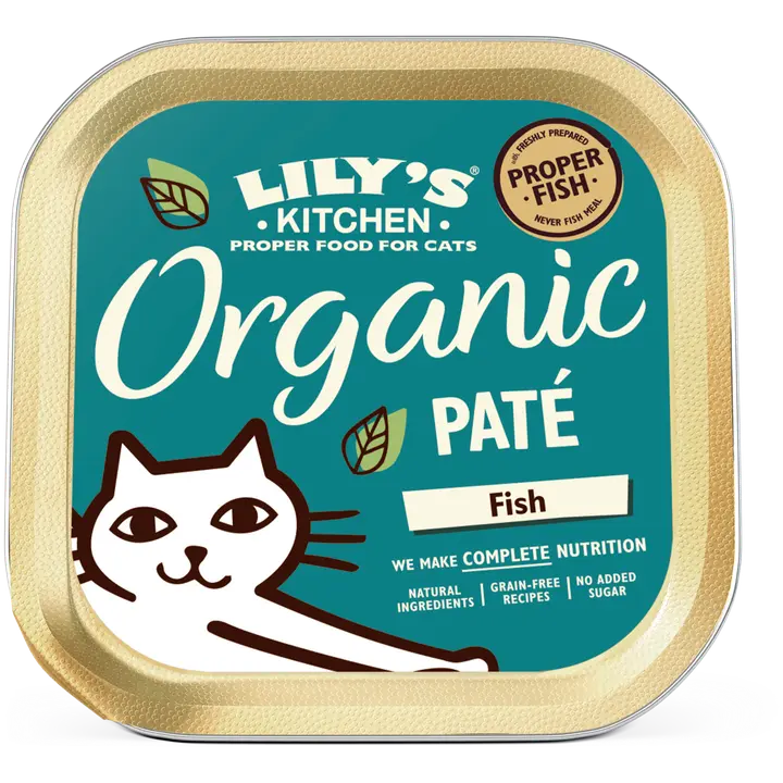 Lily's Kitchen 85g Organic Paté kalaa luomukissanruoka