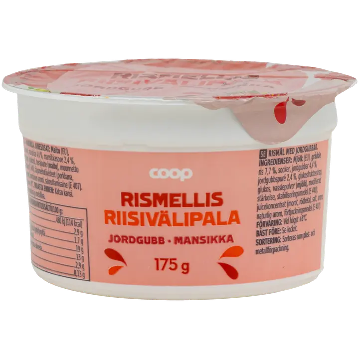 Coop riisivälipala mansikka 175 g