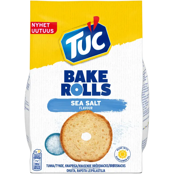 TUC  Bake Rolls Salt leipälastut 150g