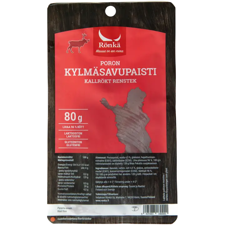 Rönkä Poron kylmäsavupaistisiivu 80g