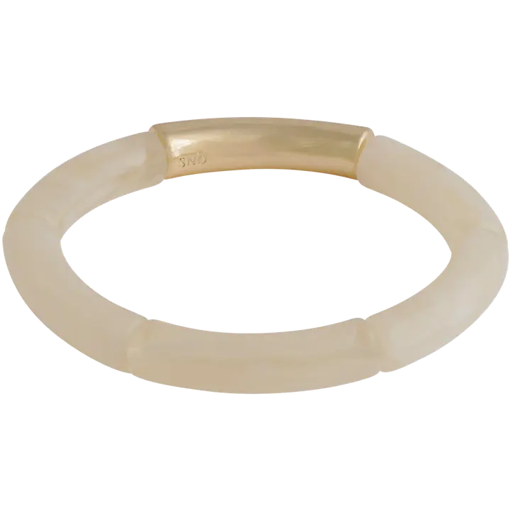 SNÖ of Sweden Becky pieni joustava rannekoru kulta/valkoinen