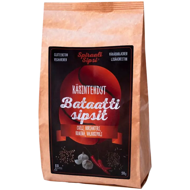 Spiraalisipsi Aztek Fire käsintehdyt bataattisipsit