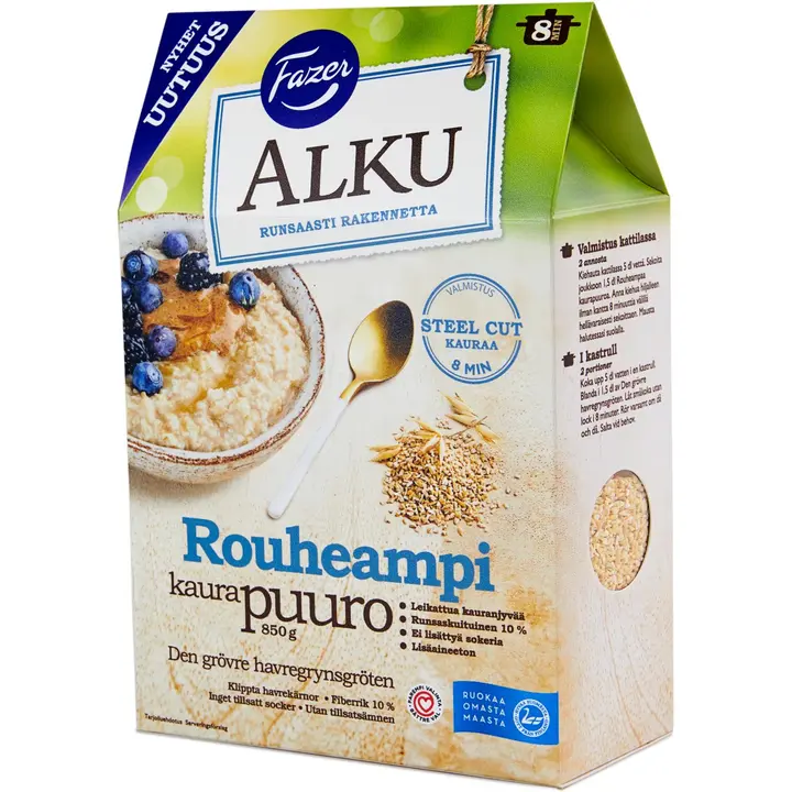 Fazer Alku Rouheampi kaurapuuro 850 g