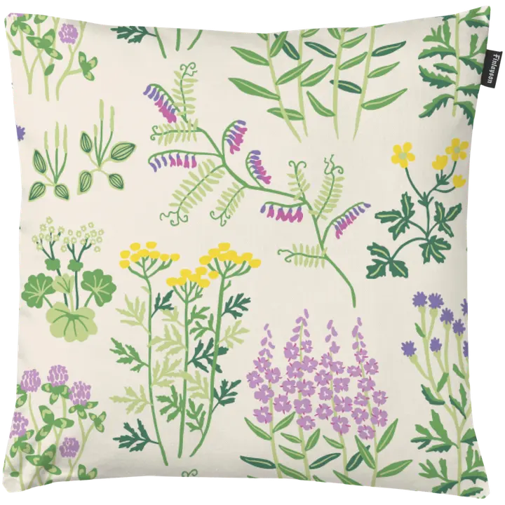 Finlayson koristetyynynpäällinen Joutomaa 48x48cm luonnonvalk/vihreä