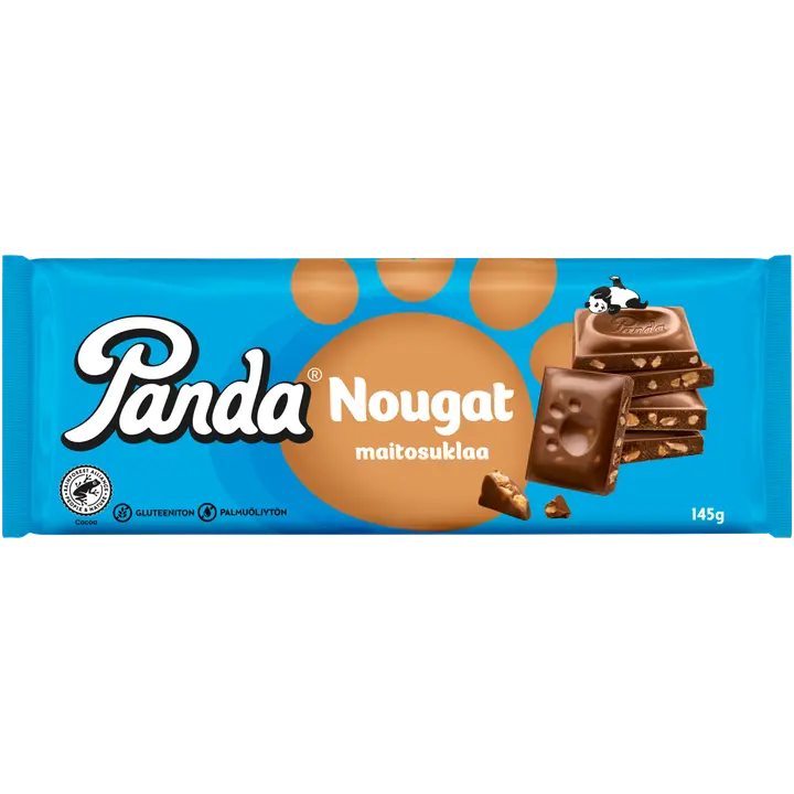 Panda nougat maitosuklaalevy 145g