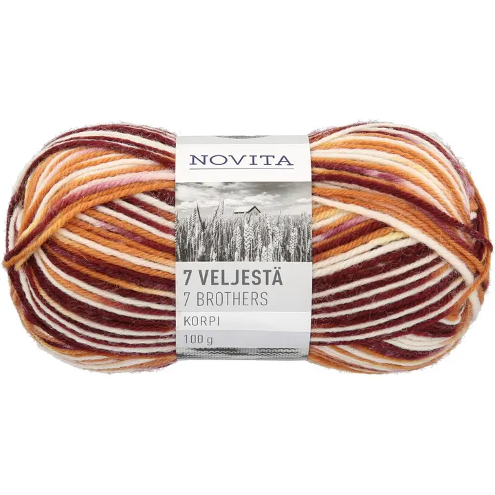 Novita lanka 7 Veljestä Korpi 100g 829