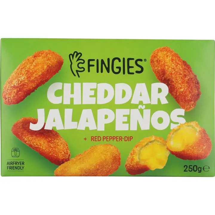 Fingies - Cheddar jalapenos diplillä 250g