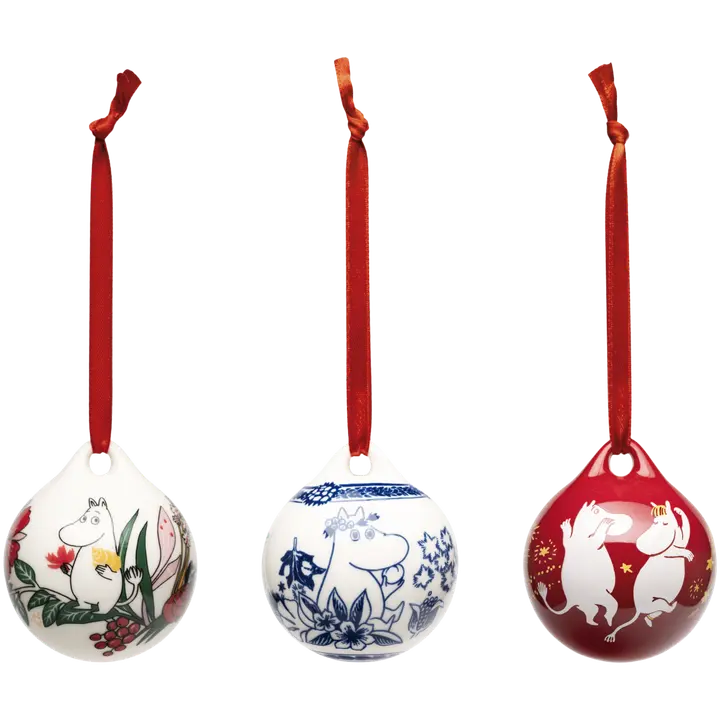 Moomin Arabia Finland vuosipallo Muumi 50 mm, 3kpl