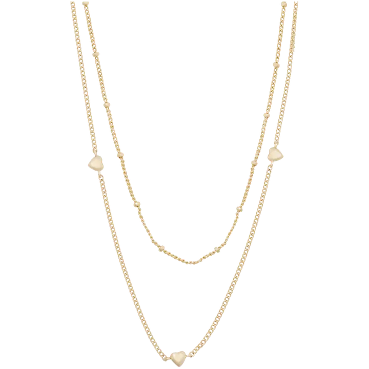 SNÖ of Sweden Lovely tuplaketju kaulakoru 40 cm kulta
