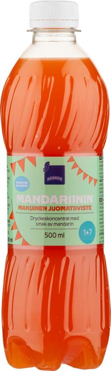 Rainbow sokeriton mandariinin makuinen juomatiiviste 1+7 0,5l