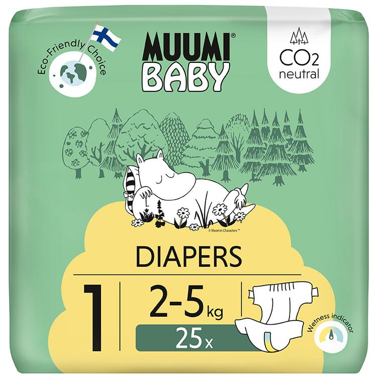 Muumi Baby Newborn teippivaippa 1 - 25 kpl 2-5 kg