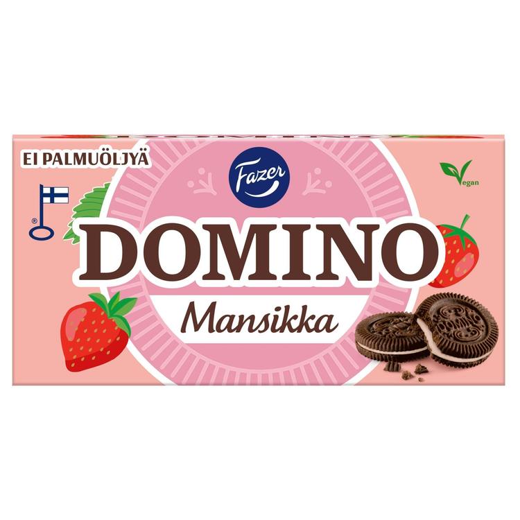 Fazer  Domino Mansikka keksi 350g