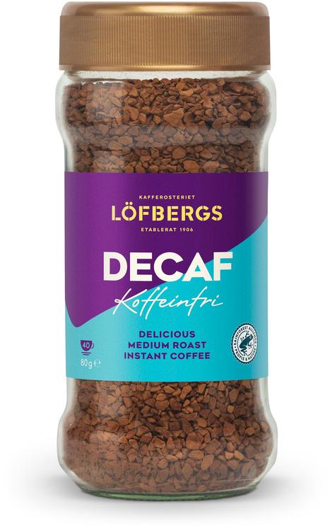 Löfbergs Kofeiiniton pikakahvi 80 g Rainforest Alliance