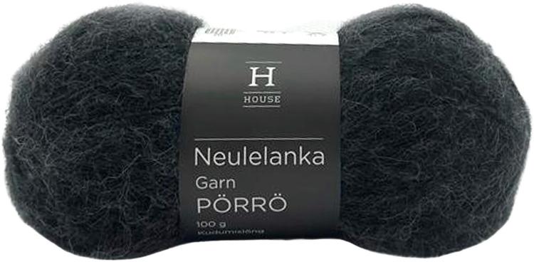 House lanka mohair-villa-akryyli Pörrö 100 g Dark Grey 23328