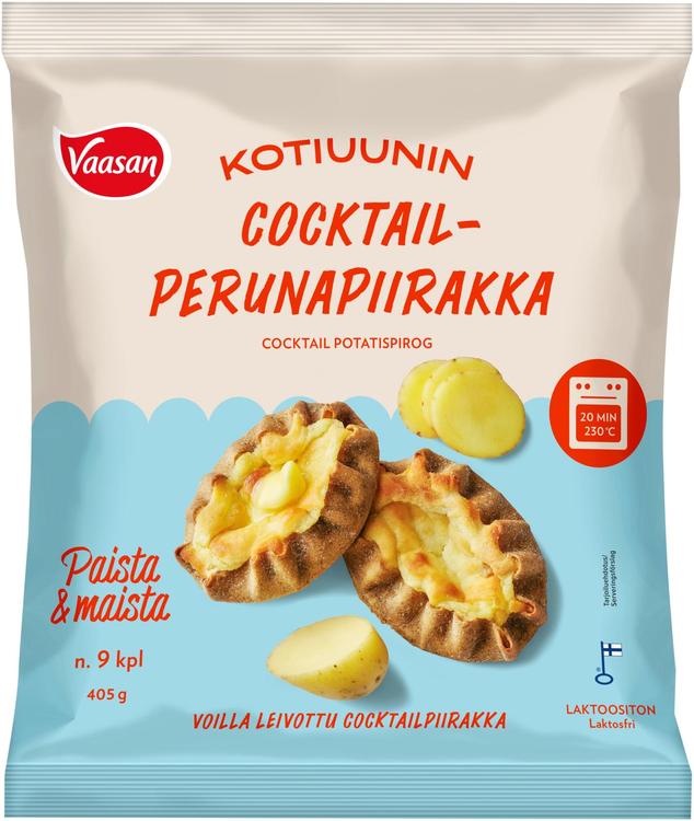 Vaasan Kotiuunin Cocktail-perunapiirakka 9x45g
