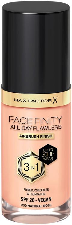 Max Factor Facefinity All Day Flawless Foundation 30 ml, 50 Natural Rose