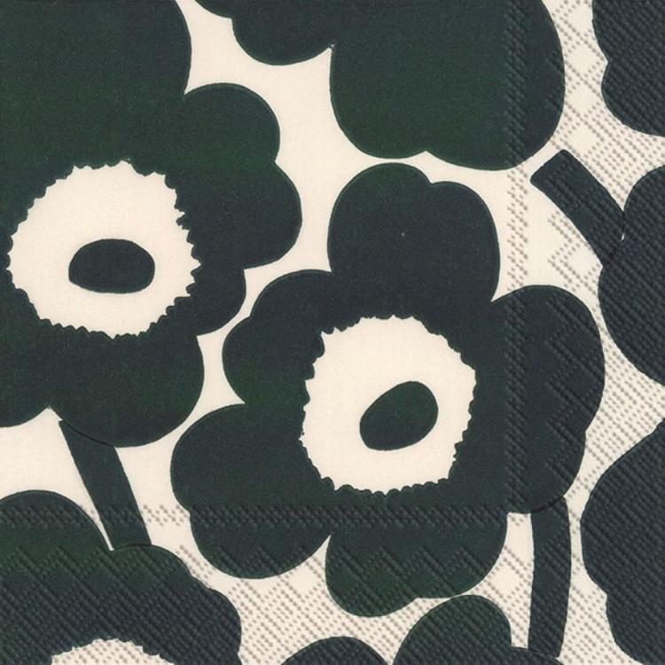 Marimekko 33cm Unikko kermavihreä 20kpl lautasliina