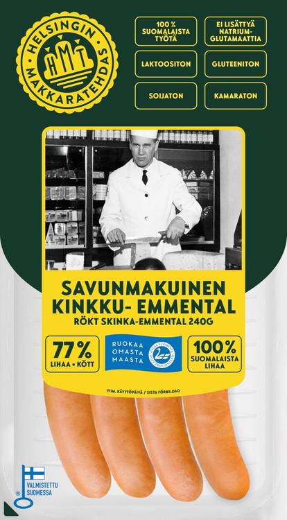 Helsingin Makkaratehdas savunmakuinen kinkku-emmental nakki 240 g