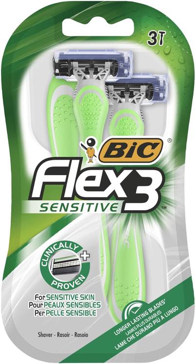 BIC varsiterä Flex 3 Sensitive 3-pack