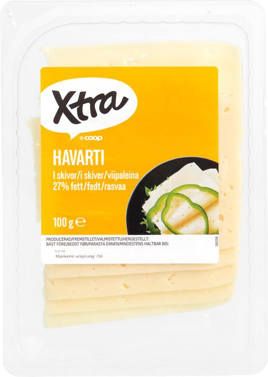 Xtra Havarti viipaleina 27% rasvaa 100g